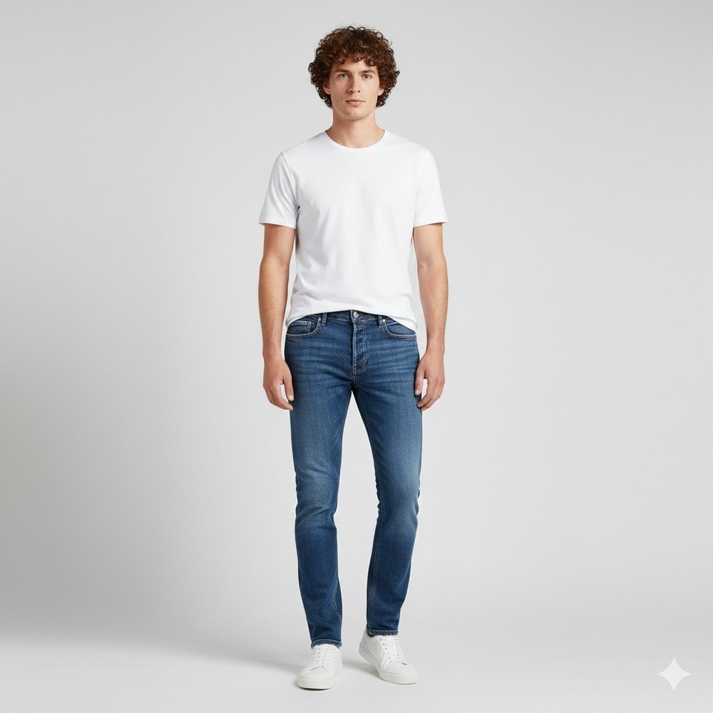 All Saints Blue Super Skinny Men Jeans